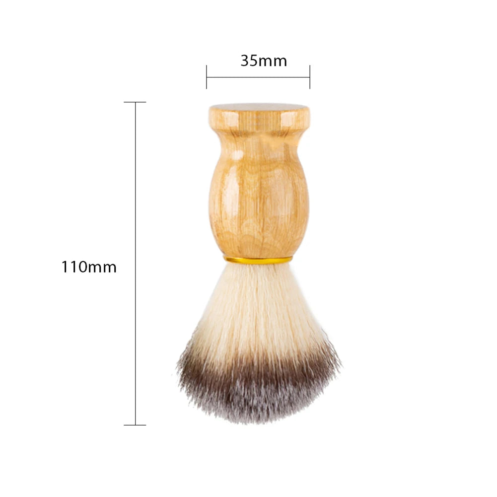 3 in 1 Shaving Brush with Acrylic Stand Steel Bowl Shaving Brush Holder Set No Pungent Smell Beard Clean Shaver Kit Gift for Men