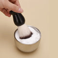Men'S Shaving Set Gift Shaving Brush Badger Wooden Handle Acrylic Stand Stainless Steel Bowl Shaving Foam Bowl