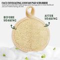 Face Exfoliating Loofah Pad Scrubber, Manual Facial Cleansing and Makeup Remover Brush 4 Pieces, Natural Loofa Sponge Pads Massage Pores and Clean Blackheads without Hurting the Skin