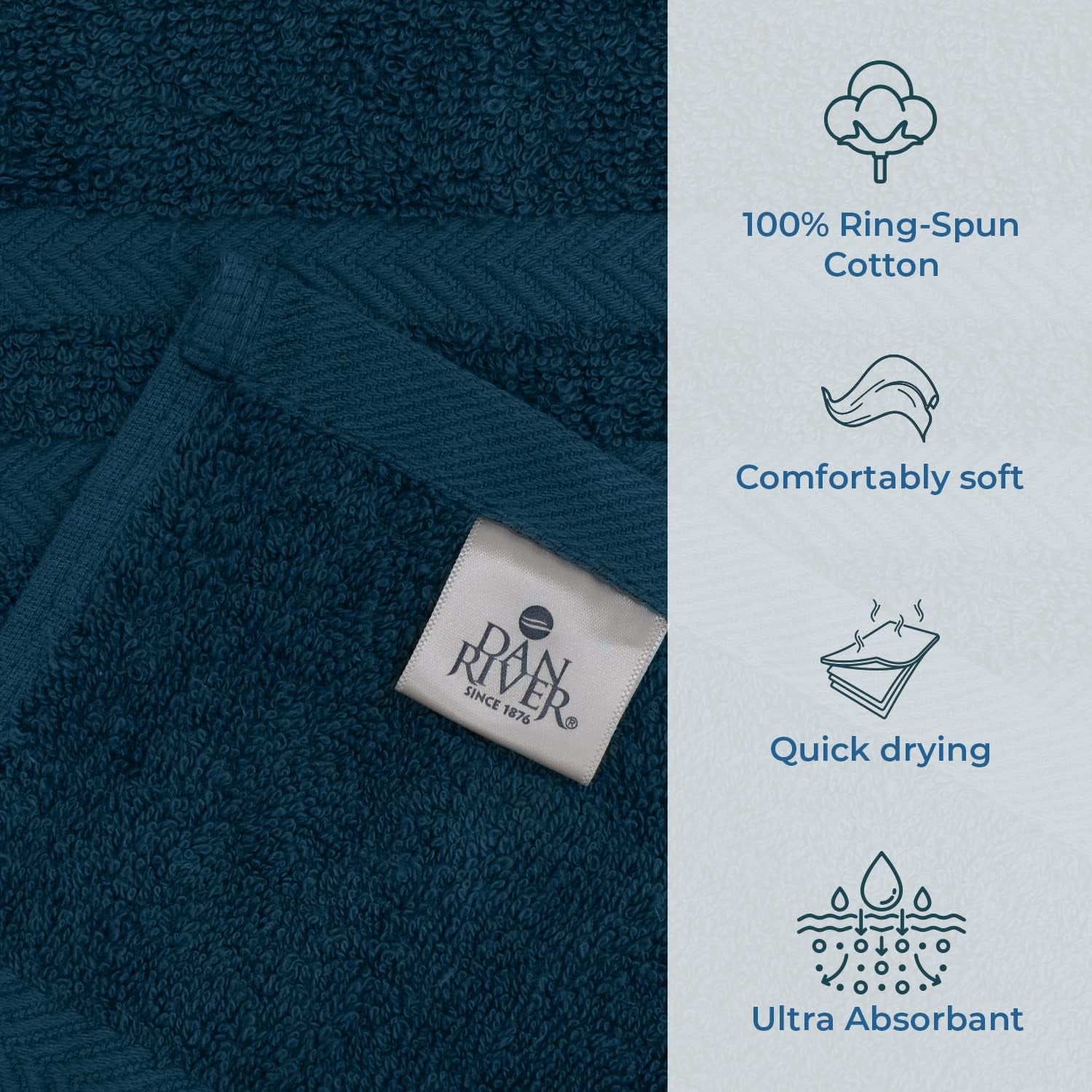 Bath Sheets Set of 2 โ 550 GSM Ultra Super Soft & Highly Absorbent Sheets โ 100% Cotton Jumbo Large Bath Towels for Bathroom, Home, Hotel, Spa, Beach, Pool, Gym โ 35โX70โ in Blue Opal