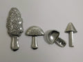 Mushroom Measuring Spoons, Pewter Spoons, Set of Four