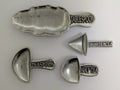Mushroom Measuring Spoons, Pewter Spoons, Set of Four