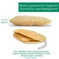 100% Natural Loofah Exfoliating Pad (3 Pack) - Loofah Body Scrubber - Loofah Sponge - Organic Biodegradable Loofah - Exfoliating Body Sponge