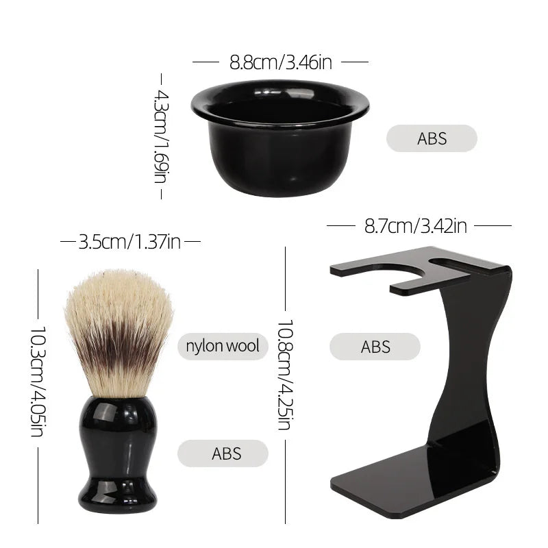 Shaving Brush Holder Set Acrylic Shaving Brush Stand Holder Beard Brush Shaving Razor Beard Clean Shaver Shaving Brushes Kit