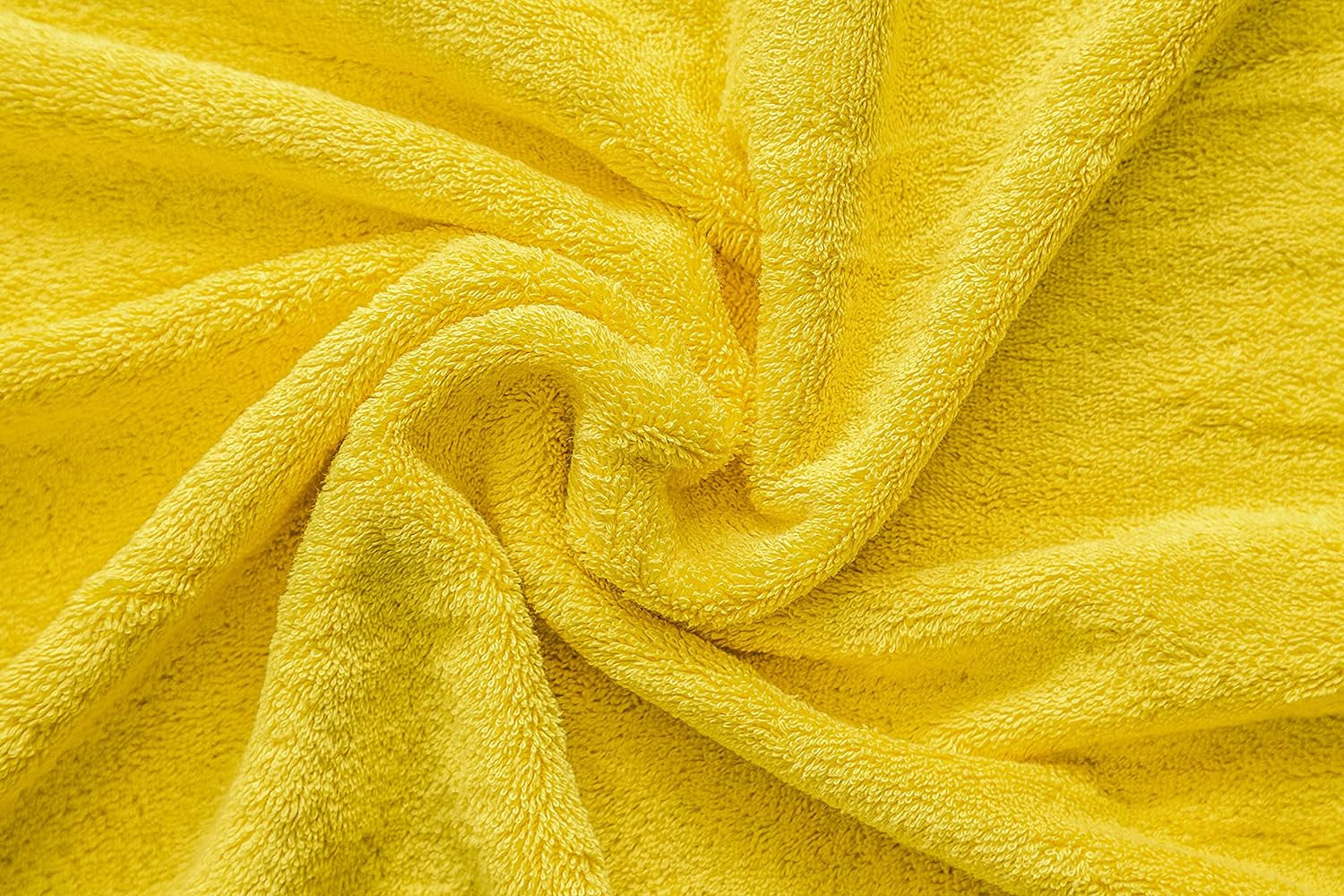 , 100% Cotton Turkish 6 Piece Towel Set, Luxury Towels Set of 6 for Bathroom Essentials, 2 Bath Towels 2 Hand Towels 2 Washcloths, Yellow