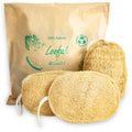 100% Natural Loofah Exfoliating Pad (3 Pack) - Loofah Body Scrubber - Loofah Sponge - Organic Biodegradable Loofah - Exfoliating Body Sponge